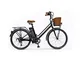 Revoe e-bike, Citybike. Nera, cerchi in lega, 26'', velocità massima 25 km/h, 45 Km di aut...