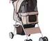 PawHut Passeggino per Cani Carrello per Animali Domestici Carrello Carrozzina 75 x 45 x 97...