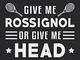 GIVE ME ROSSIGNOL OR GIVE ME HEAD: Dot Grid Notebook Journal Planner Diary ToDo Book (6x9...