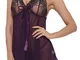 UUANG Women's Sexy Lingerie Soft Sleepwear Set Baby Dolls Halter Dress Comfortable Nightwe...