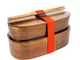 Dakimasu Bento Box in Legno – Pratico e Robusto Premium Lunch Box a 2 Scomparti – Ideale p...