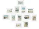 bomoe Set di 12 Cornici per foto Ocean - Cornici foto collage - collage portafoto - Bianco...