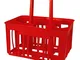 Plastime 6 Porta Bottiglie, 1 l, in Polipropilene, Rosso, 21 x 30 x 32 cm