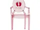 Kartell Lou Lou Ghost - Sedia per bambini con motivo rosa e motivo "It's a Girl", 40 x 37...