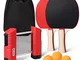 XGEAR Set da Ping Pong Professionale con Borsa per Il Trasporto Portatile - 1 Rete da Ping...