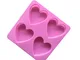 Cosanter Fai da te Mini Stampo in Silicone Forma D'amore a Mano per Dolci Cottura al Ciocc...