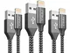 PIPIKA iPhone Charger Cable [3Pack 2M],MFi Certified Apple Nylon Braided Lightning Charger...