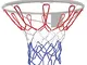 Best Sporting 64039 - Rete per canestro da basket per anello con diametro 45 cm, multicolo...
