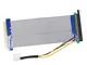 MYBOON PCI-E PCI da 16X a 16X Riser Extension Card Powered Ribbon Extender Cable