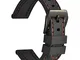 WOCCI 22mm Impermeabile Cinturino per Orologio da Uomo in Silicone con Fibbia Nera (Nero)