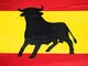 Joval - Grande bandiera Spagna con Toro Spagnolo da 150 x 90 cm - Raso. Morbido con colori...