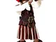 Costume Pirata Bambina Carnevale Vestito Piratessa Corsaro Dei Mari Caraibi (Taglia M) 4-5...