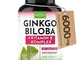 VROODY estratto vegano di Ginkgo Biloba da 6000 mg ad alto dosaggio - la vitamina B12 cont...