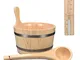 Navaris Secchiello da sauna in legno - secchio in legno 5 litri con inserto in plastica me...
