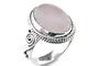 Anello argento 925 con quarzo rosa (No: MRI 66), dimensioni anello:60 mm/Ø 19 mm