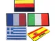 BESPORTBLE Toppe Bandiera Nazionale 5 Pezzi Bandiera Grecia/Bandiera Spagna/Bandiera Itali...