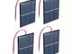 NUZAMAS Set di 4 Pezzi 1.5V 0.65W 60X80mm Micro Mini Pannelli solari per energia Solare, H...