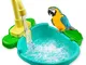 Hete-supply - Vasca da bagno per uccelli con giocattoli, vasca da bagno automatica per ucc...