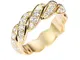 Daesar Anelli Oro Donna Giallo 18K Anello Donna Fidanzamento 1ct Nodo di Corda di Diamante...