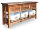 vidaXL Credenza in Legno Massello di Recupero 100x30x50 cm Madia Cassapanca