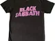 Black Sabbath Wavy Logo Vintage T-Shirt, Nero (Black Black), X-Large Uomo