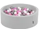 KiddyMoon 90X30cm/200 Palline ∅ 7CM Piscina di Palline Colorate per Bambini Tondo Fabbrica...