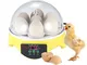 Incubatrice 7 Uova Controllo della Temperatura Digitale Hatchery per Pollame Pollo Anatra...