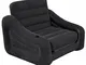 Intex 68565 Poltrona Letto Divanoletto, Pvc, Nero, Singolo, 107x221x66 cm