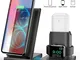 Lecone Supporto Caricatore Wireless 3 in 1 Stand per Apple Watch, Wireless Caricatore Supp...