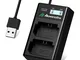 Powerextra - Caricabatteria Dual USB con display LCD per Sony NP-FZ100, compatibile con fo...