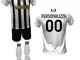 DND Di D'Andolfo Ciro Completo Calcio Maglia bianconera Home Personalizzabile, Pantaloncin...