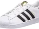 adidas Superstar C, Scarpe da Basket Unisex-Bambini, Bianco (Ftwbla/Negbas 000), 35 EU