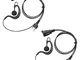 COODIO 2 x Cuffia 2-Pin a Forma di G Microfono con Auricolare Headset la Sicurezza e Bodyg...