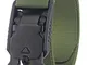 Longwu Cintura militare tattica in tela di nylon con fibbia super magnetica a sgancio rapi...