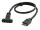 Cablecc - Cavo di prolunga USB 3.1 da USB 3.1 a tipo C femmina, 40 cm con vite per montagg...