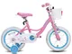 STITCH Fairy 14 pollici bicicletta per bambini, bicicletta per bambini con cestino e rotel...