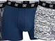 CR7 Cristiano Ronaldo - Basic - Eleganti Boxers da Uomo - 3-Pack - Stampa all-Over - Nero/...