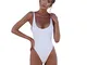 MJGkhiy Costume Intero Donna SGAMBATO Ruched Pancia Controllo Costume da Bagno Intero Imbo...