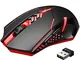 VicTsing Mouse Gaming Wireless Mouse da Gioco Silenzioso, 7 Pulsanti Tranquilli, per Gamer...