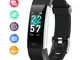 Glymnis Orologio Fitness Fitness Tracker Activity Traker Uomo Donna Impermeabile IP68 Card...