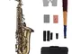 Muslady Eb E-Flat Contralto Sassofono Sax Alta Qualità Finitura Anticata Shell Key Scolpis...