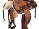 A&M Dallas - Sella da equitazione, in pelle di bufalo, 16 pollici