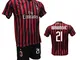 DND Di D'Andolfo Ciro Completo Calcio Maglia Zlatan Ibrahimovic Milan e Pantaloncino con N...