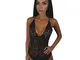 CLOOM Lingerie Sexy, Donna Sexy Lingerie Set con Collo A V Babydoll Completi Slip Pizzo Ta...