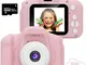 CAMORO Fotocamere Digitali per Bambini, Macchina Fotografica Bambini Dual Lens Digitale co...