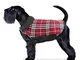 IREENUO Cappotto Scozzese Reversibile per Cani Autunno Inverno Caldo e Accogliente Gilet I...