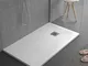 Piatto doccia bianco, in mineralmarmo con effetto pietra ardesia, serie Lion, slim 3 cm, r...