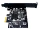 H HILABEE PCI-E PCI A SATA3.0 Scheda Controller di Espansione SATA III 6G A 4 Porte