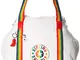 Kipling Art Nc - Borse a secchiello Donna, Bianco (Rainbow White)