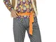 SMIFFYS Costume Cantante Hippie anni '60, uomo, multicolore, con top, gilet, pantaloni,